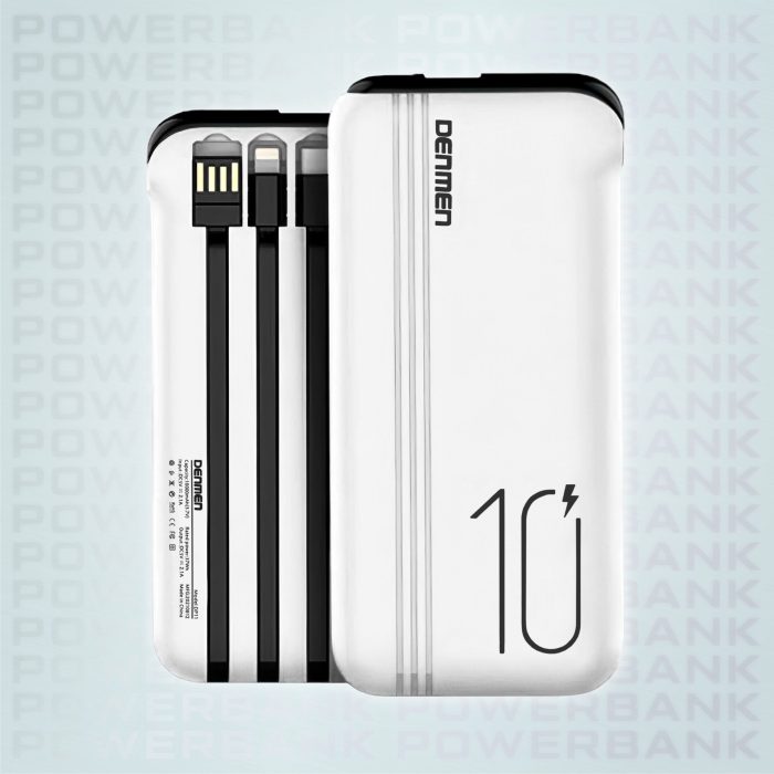 პორტატული დამტენი+კაბელები Denmen DP11 Power Bank 10000mAh