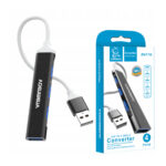 4 პორტიანი USB ადაპტერი Denmen DU17A USB HUB